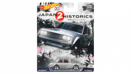 Машинка Premium Hot Wheels Datsun Bluebird 510 Japan Historics 1:64 FLC09 Silver - Retromagaz, image 1