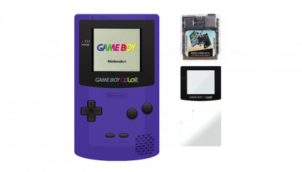 Набір Консоль Nintendo Game Boy Color Purple Б/У  + Скло Консолі RMC Trans Clear Новий + Флеш Картридж Everdrive EDGB OS V4 Англійська Версія Новий + Захисна Плівка RMC Trans Clear Новий - Retromagaz, image 1