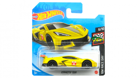 Машинка Базовая Hot Wheels Corvette C8.R Race Day 1:64 GRX31 Yellow - Retromagaz, image 1