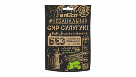 Сыр Сушеный SnEco Сулугуни с чесноком 30g - Retromagaz, image 1