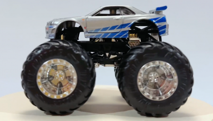 Машинка-Внедорожник Hot Wheels Nissan Skyline Monster Truck Fast & Furious 1:64 HNM76 Silver - Retromagaz, image 4