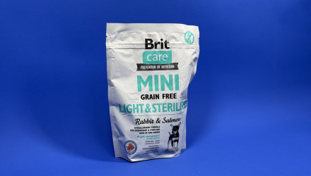 Сухий Корм для Собак Cтерилізованих Brit Care Grain-Free Mini Кролик і Лосось 400g - Retromagaz, image 2