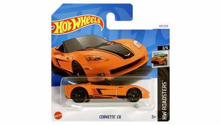 Машинка Базовая Hot Wheels Corvette C6 Roadsters 1:64 HTC14 Orange - Retromagaz, image 1