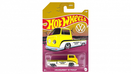 Тематическая Машинка Hot Wheels Volkswagen T2 Pickup Volkswagen 1:64 HDH40 Yellow - Retromagaz, image 1