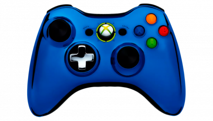 Геймпад Бездротовий Microsoft Xbox 360 Chrome Series Blue Б/У - Retromagaz, image 1