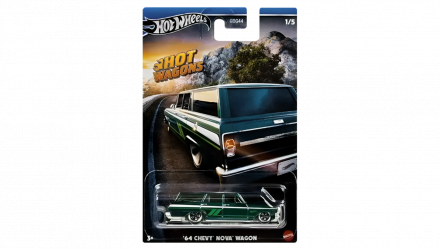 Тематическая Машинка Hot Wheels '64 Chevy Nova Hot Wagons 1:64 HWR56/HRR89 Green - Retromagaz, image 1