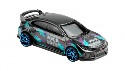 Машинка Базова Hot Wheels 2018 Honda Civic Type R HKS J-Imports 1:64 GTB06 Grey - Retromagaz, image 2