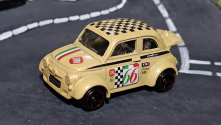 Машинка Базовая Hot Wheels '60s Fiat 500D Modificado Compact Kings 1:64 HTC20 Yellow - Retromagaz, image 1