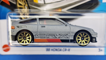 Машинка Базовая Hot Wheels '88 Honda CR-X J-Imports 1:64 HKJ17 Metallic Silver - Retromagaz, image 2