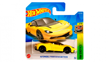 Машинка Базова Hot Wheels Automobili Pininfarina Battista Exotics 1:64 HCV89 Yellow - Retromagaz, image 1