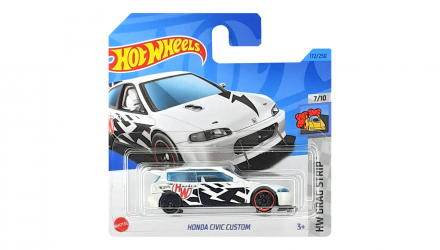 Машинка Базова Hot Wheels Honda Civic Custom Drag Strip 1:64 HKH33 White - Retromagaz, image 1