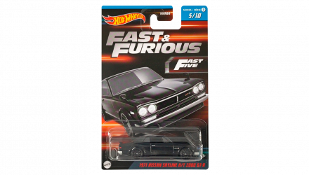 Тематична Машинка Hot Wheels 1971 Nissan Skyline H/T 2000 GT-R Fast & Furious 1:64 HNR88/HNT15 Black - Retromagaz, image 1