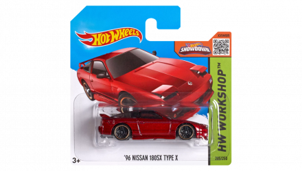 Машинка Базовая Hot Wheels '96 Nissan 180SX Type X Workshop 1:64 CFH13 Dark Red - Retromagaz, image 1