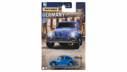 Тематическая Машинка Matchbox 1962 Volkswagen Beetle Germany 1:64 GWL49/HPC59 Blue - Retromagaz, image 1