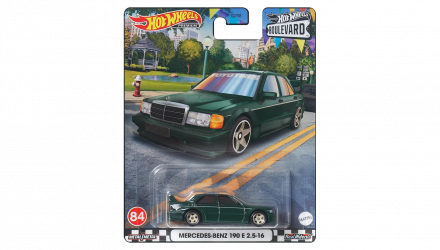 Машинка Premium Hot Wheels Mercedes-Benz 190 E 2.5-16 Boulevard 1:64 GJT68/HWW12 Green - Retromagaz, image 1