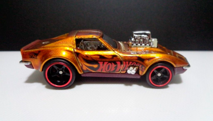 Машинка Базовая Hot Wheels '68 Corvette - Gas Monkey Garage Super Treasure Hunt STH Dream Garage 1:64 HKL10 Gold - Retromagaz, image 5