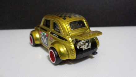 Машинка Базова Hot Wheels '60s Fiat 500D Modificado Super Treasure Hunt STH Compact Kings 1:64 HTF34 Gold - Retromagaz, image 2