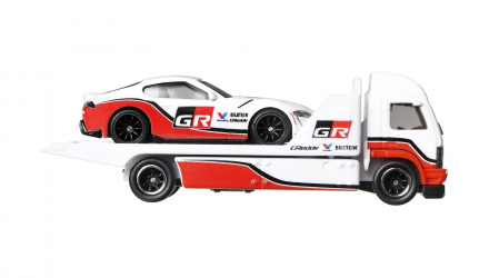 Машинка Premium Hot Wheels 2шт '21 Toyota GR Supra и Транспортер Aero Lift Team Transport 1:64 GRK65 White - Retromagaz, image 5