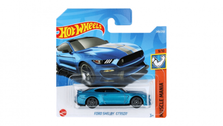 Машинка Базова Hot Wheels Ford Shelby GT350R Muscle Mania 1:64 HCW36 Blue - Retromagaz, image 1