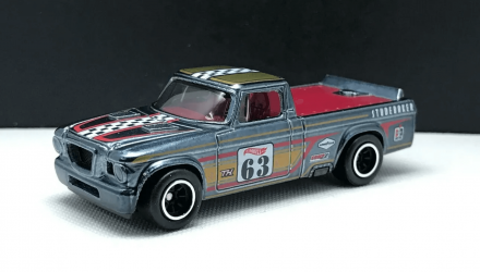 Машинка Базовая Hot Wheels '63 Studebaker Champ Super Treasure Hunt STH Hot Trucks 1:64 HCY14 Black - Retromagaz, image 1