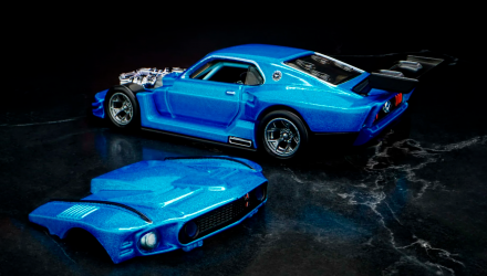 Машинка Premium Hot Wheels Modified '69 Ford Mustang Elite 64 1:64 HGW13 Metallic Blue - Retromagaz, image 6