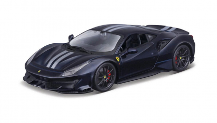 Машинка Bburago Ferrari 488 Pista Race & Play 1:24 Dark Blue - Retromagaz, image 2