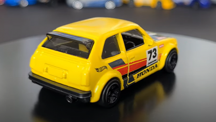 Машинка Базова Hot Wheels '73 Honda Civic Custom Compact Kings 1:64 HTC19 Yellow - Retromagaz, image 3