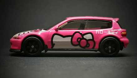 Машинка Premium Hot Wheels Honda Civic EG Hello Kitty Modern Classics 1:64 GJR00 Pink - Retromagaz, image 3