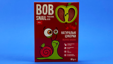 Конфеты Натуральные Bob Snail Яблочно-Вишневые 60g - Retromagaz, image 1