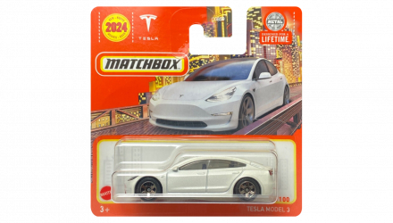 Машинка Велике Місто Matchbox Tesla Model 3 Metro 1:64 HVN50 White - Retromagaz, image 1