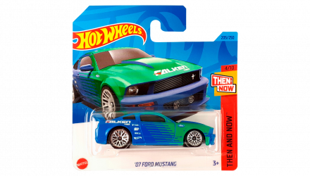 Машинка Базова Hot Wheels '07 Ford Mustang Falken Then and Now 1:64 HKJ43 Blue - Retromagaz, image 1