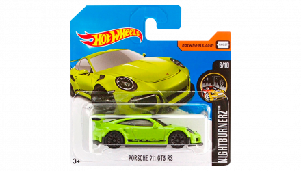 Машинка Базовая Hot Wheels Porsche 911 GT3 RS Nightburnerz 1:64 DTY80 Green - Retromagaz, image 1