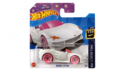 Машинка Базова Hot Wheels Barbie Extra Screen Time 1:64 HKH11 White - Retromagaz, image 1