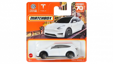 Машинка Велике Місто Matchbox Tesla Model Y Metro 1:64 HLC68 White - Retromagaz, image 1