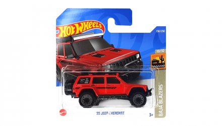 Машинка Базова Hot Wheels '95 Jeep Cherokee Baja Blazers 1:64 HCX28 Red - Retromagaz, image 1