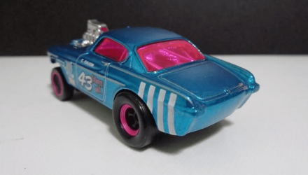 Машинка Базовая Hot Wheels Volvo P1800 Gasser Super Treasure Hunt STH Reverse Rake 1:64 HTF37 Blue - Retromagaz, image 2