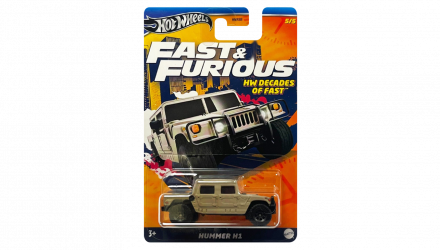 Тематическая Машинка Hot Wheels Hummer H1 Decades of Fast & Furious 1:64 HNR88/HRW45 Brown - Retromagaz, image 1