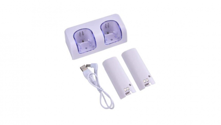 Зарядное Устройство RMC Wii Dual-Seat Charger + 2 Аккумуляторы White 0.5m Б/У - Retromagaz, image 4