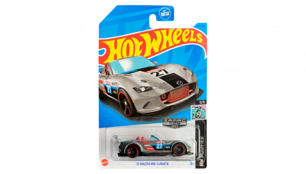 Машинка Базовая Hot Wheels '15 Mazda MX-5 Miata Zamac Modified 1:64 HKL27 Silver - Retromagaz, image 1