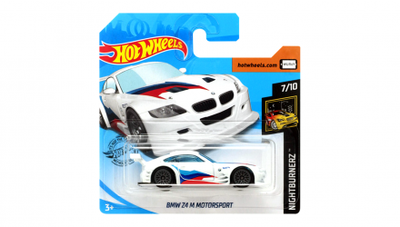 Машинка Базовая Hot Wheels BMW Z4 M Motosport Nightburnerz 1:64 GHD16 White - Retromagaz, image 1