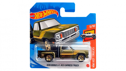 Машинка Базовая Hot Wheels 1978 Dodge Li'l Red Express Truck Treasure Hunts Hot Trucks 1:64 GTC95 Green - Retromagaz, image 1