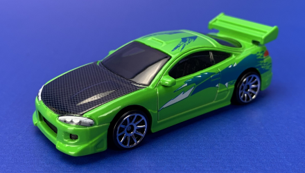 Тематическая Машинка Hot Wheels '95 Mitsubishi Eclipse Fast & Furious 1:64 HNR91 Green - Retromagaz, image 2