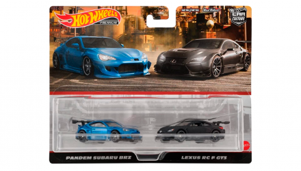 Машинка Premium Hot Wheels 2шт Pandem Subaru BRZ / Lexus RC F GT3 2-Packs 1:64 HBL96/HKF51 Blue - Retromagaz, image 1