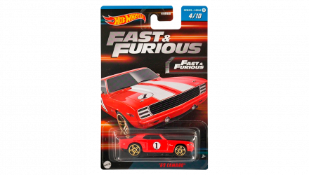 Тематическая Машинка Hot Wheels '69 Camaro Fast & Furious 1:64 HNR88/HNT14 Red - Retromagaz, image 1