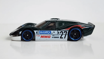 Машинка Базовая Hot Wheels '67 Ford GT40 Mk.IV Then and Now 1:64 HTC69 Black - Retromagaz, image 4