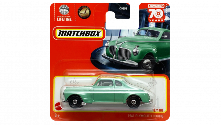 Машинка Велике Місто Matchbox 1941 Plymouth Coupe Showroom 1:64 HLC49 Green - Retromagaz, image 1