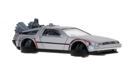 Машинка Базовая Hot Wheels DeLorean DMC-12 Back to the Future Time Machine - Hover Mode Screen Time 1:64 HTB33 Silver - Retromagaz, image 5