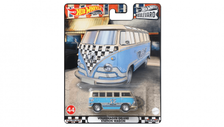 Машинка Premium Hot Wheels Volkswagen Deluxe Station Wagon Boulevard 1:64 HCR01 Blue - Retromagaz, image 1