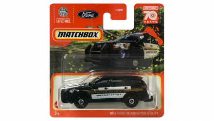 Машинка Большой Город Matchbox 2016 Ford Interceptor Utility Highway 1:64 HLD15 Black - Retromagaz, image 1