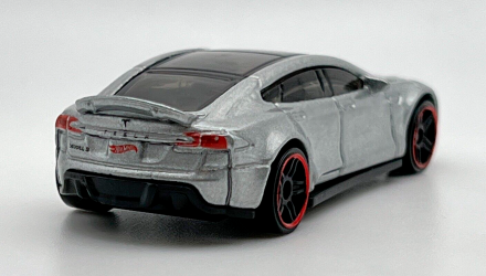 Машинка Базовая Hot Wheels Tesla Model S Workshop 1:64 CFH03 Silver - Retromagaz, image 3